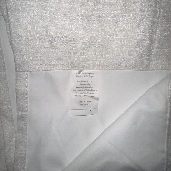 NEW ONE Eclipse Blackout Rod Pocket Panel Curtain Drape 42"x84" Braxton WHITE - Picture 2 of 4